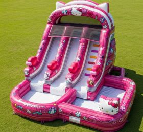 T8-9285 Hello Kitty Theme Inflatable Water Slide