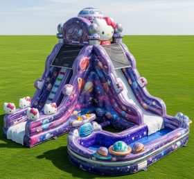 T8-9286 Hello Kitty Theme Inflatable Water Slide