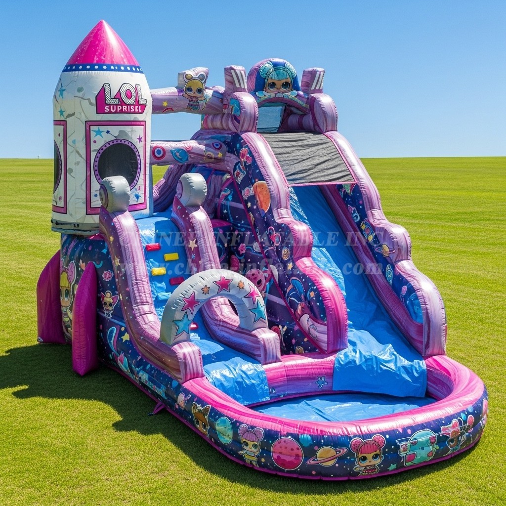 T8-9294 L.O.L. SURPRISE Theme Inflatable Water Slide
