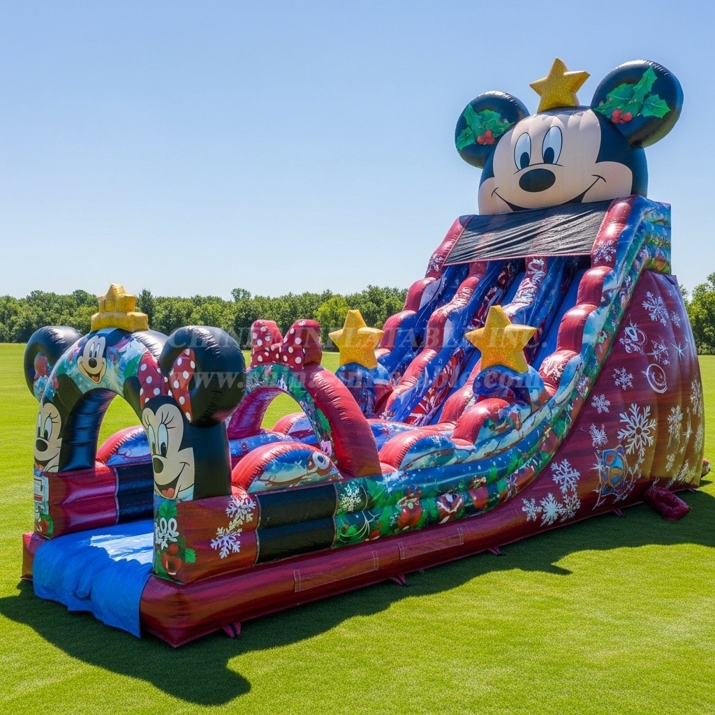T8-9299 Mickey & Minnie Theme Inflatable Water Slide