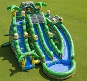 T8-9305 Minions Theme Inflatable Water Slide