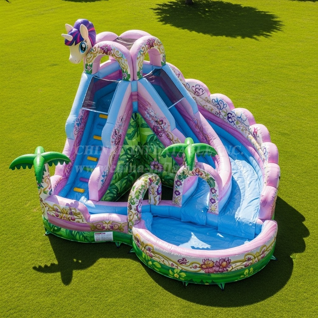 T8-9320 My Little Pony Theme Inflatable Water Slide