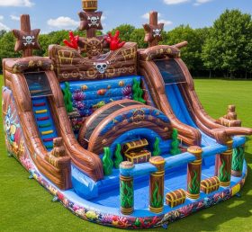 T8-9331 Pirates Theme Inflatable Water Slide