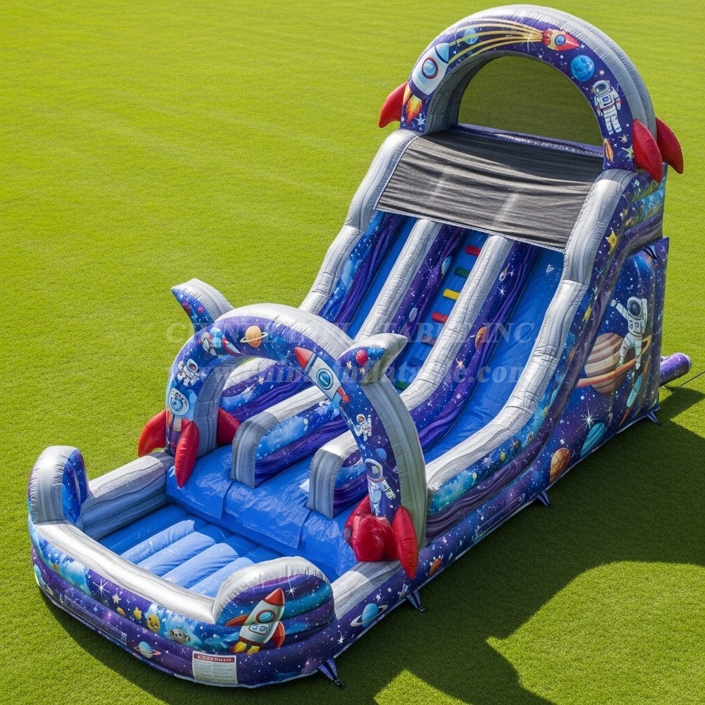 T8-9349 Space Theme Inflatable Water Slide