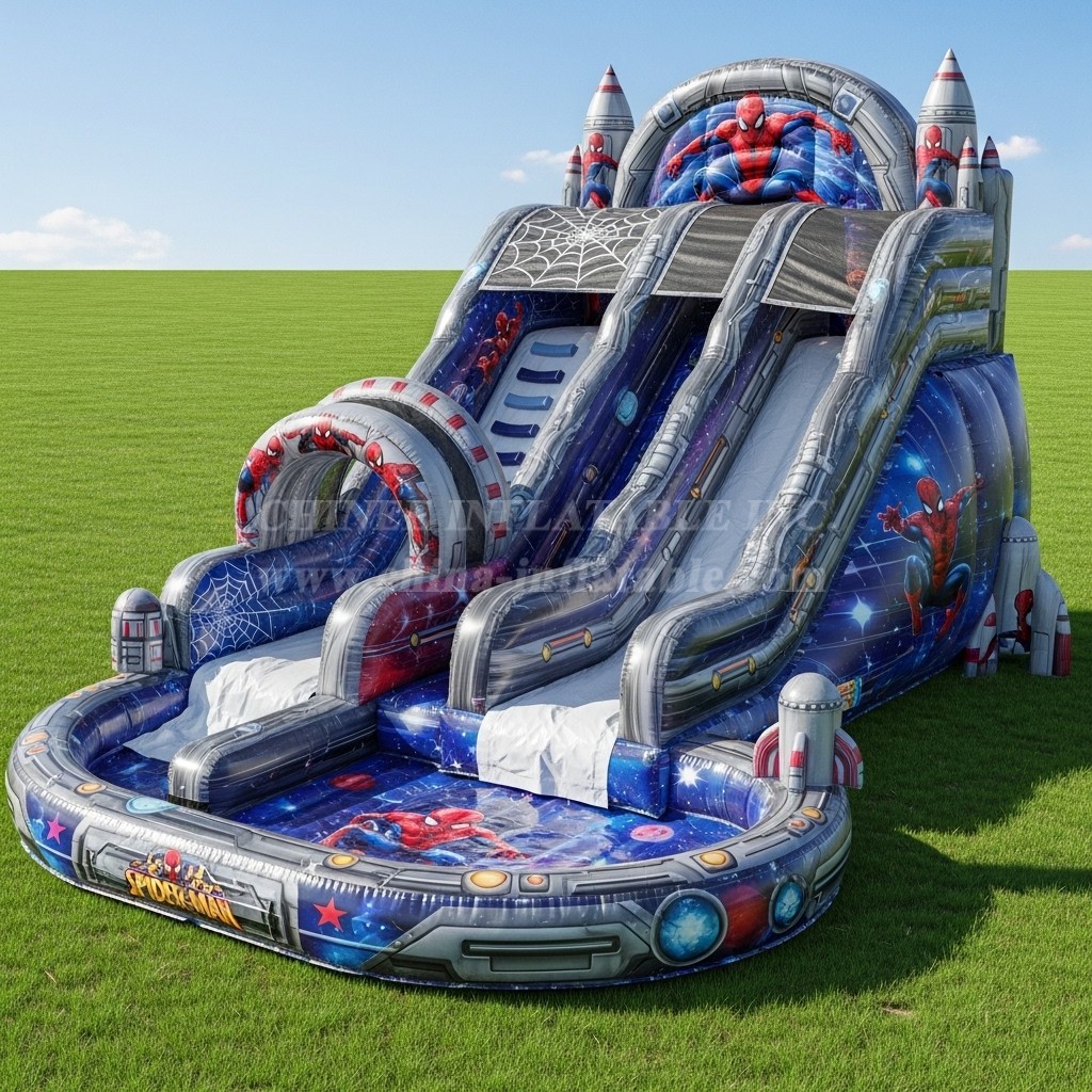 T8-9352 Spider-Man Theme Inflatable Water Slide