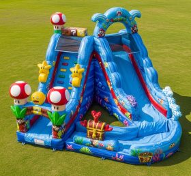 T8-9363 Super Mario Theme Inflatable Water Slide