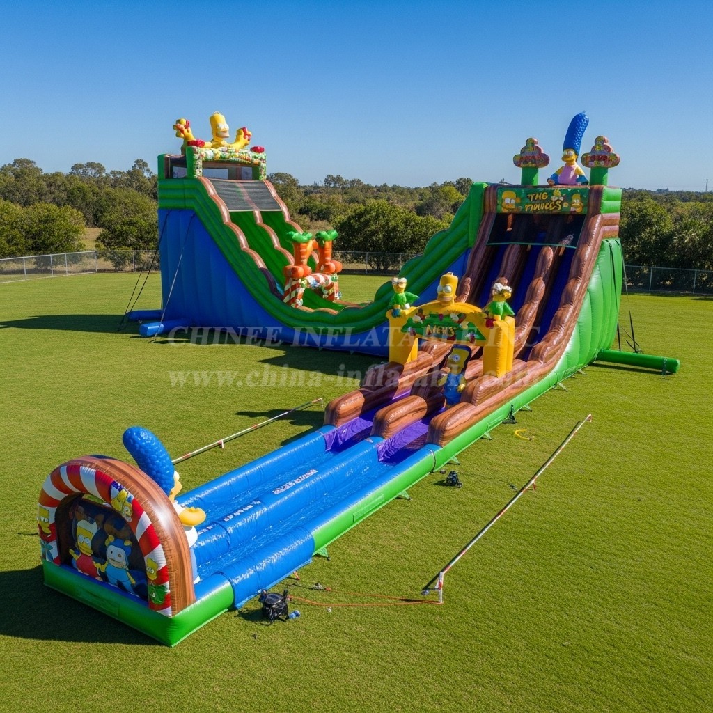 T8-9369 The Simpsons Theme Inflatable Water Slide