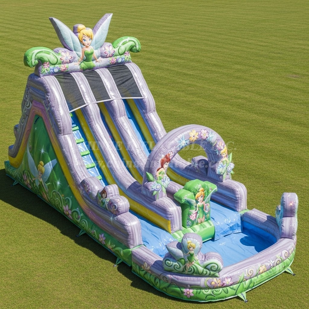 T8-9377 Tinker Bell Theme Inflatable Water Slide