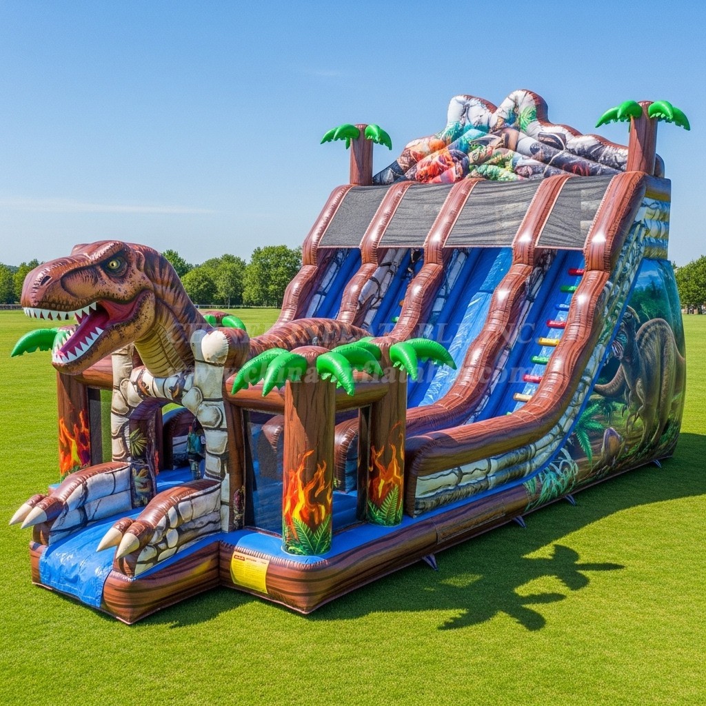 T8-9393 Dinosaur Theme Inflatable Dry Slide