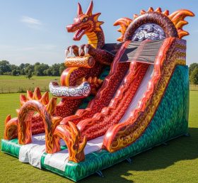 T8-9395 Dragon Theme Inflatable Dry Slide
