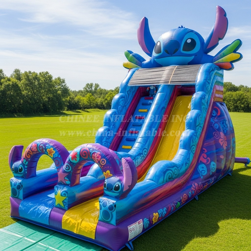 T8-9402 Lilo & Stitch Theme Inflatable Dry Slide