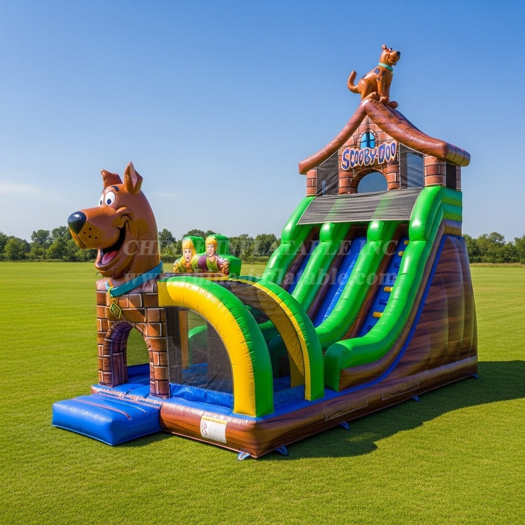T8-9417 Scooby-Doo Theme Inflatable Dry Slide