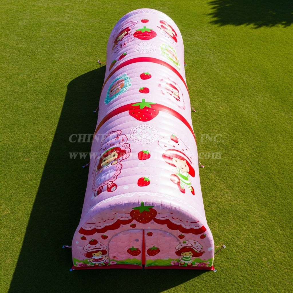 Tent1-6169 Strawberry Theme Inflatable Tunnel Tent