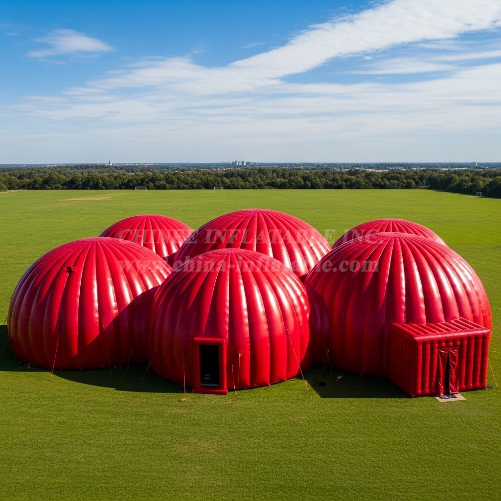 Tent1-6204 Giant Red Inflatable Dome
