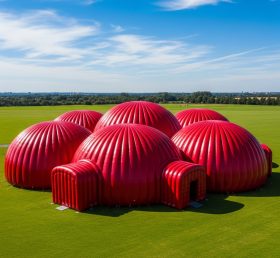 Tent1-6206 Red Dome Cluster Inflatable Dome