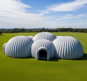Tent1-6223 Grey Dome Cluster Inflatable Dome