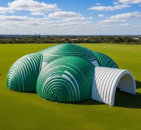 Tent1-6251 Green Ribbed Dome Inflatable Dome
