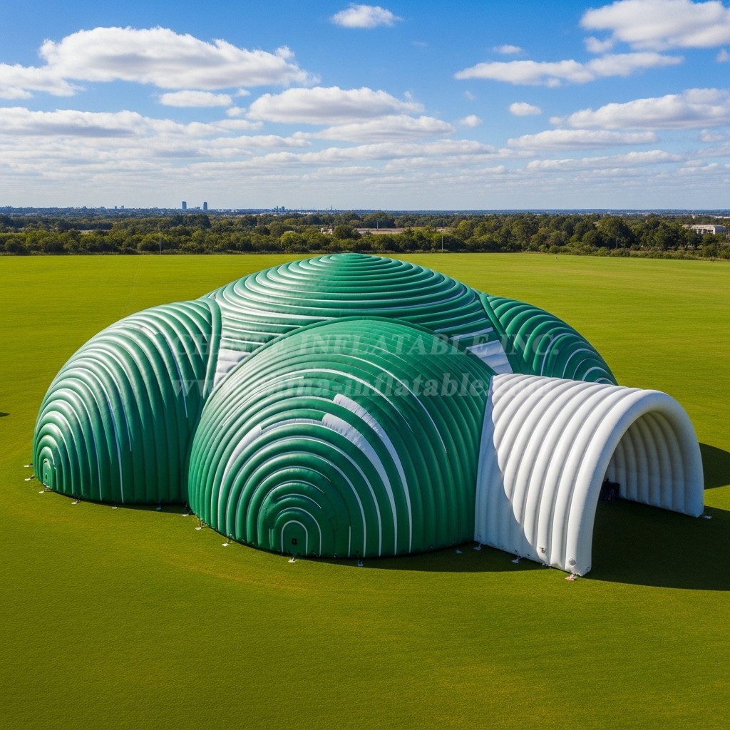 Tent1-6251 Green Ribbed Dome Inflatable Dome