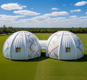 Tent1-6296 Microsoft Twin Dome Connected Inflatable Dome