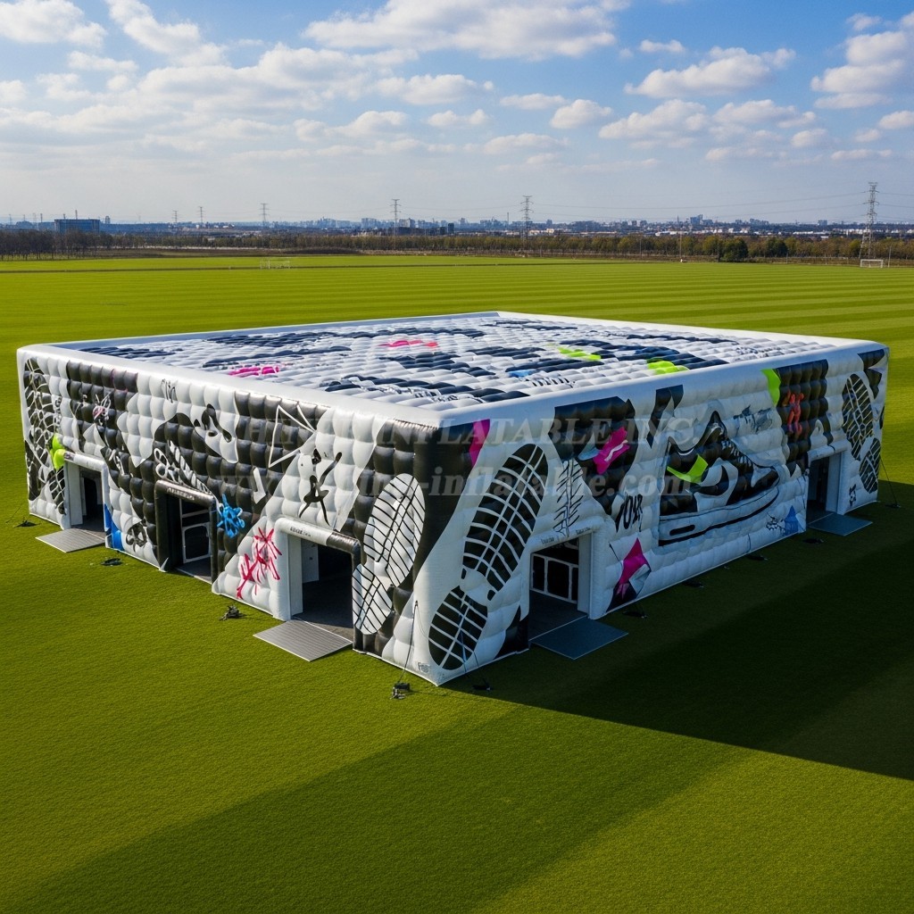 Tent1-6364 Black White Grey Inflatable Sneaker Tent