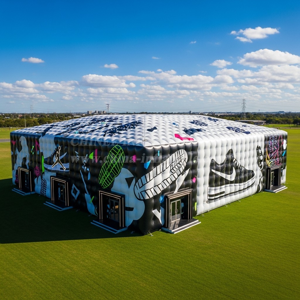 Tent1-6365 Black White Grey Inflatable Sneaker Tent