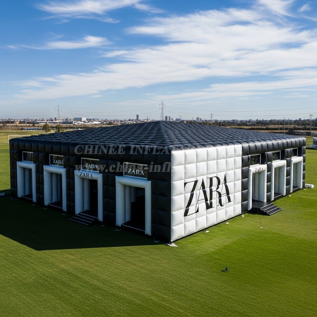 Tent1-6375 Black White Inflatable ZARA Structure