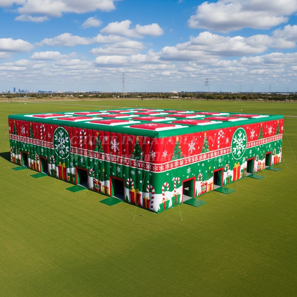 Tent1-6385 Christmas Inflatable Pavilion Red Green