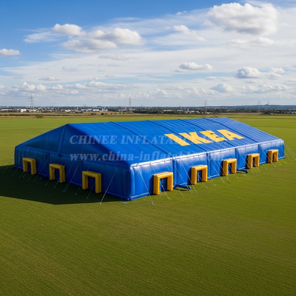 Tent1-6436 IKEA Blue Yellow Inflatable Tent