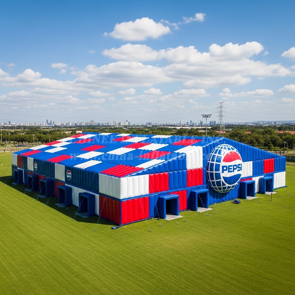 Tent1-6468 Pepsi Blue Red Inflatable Tent