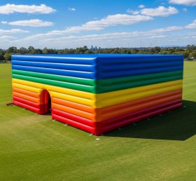 Tent1-6498 Rainbow Striped Inflatable Tent