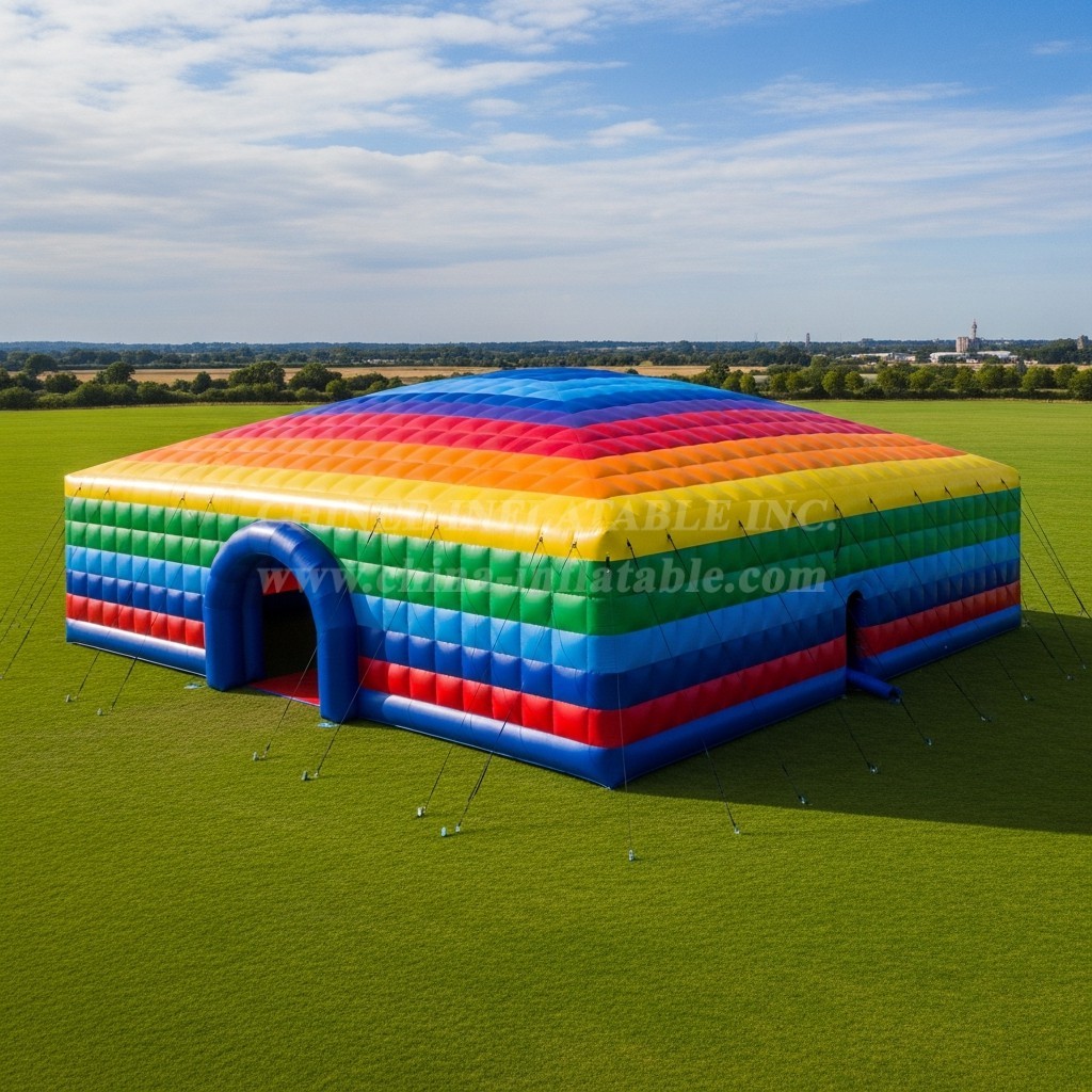 Tent1-6501 Rainbow Striped Inflatable Tent