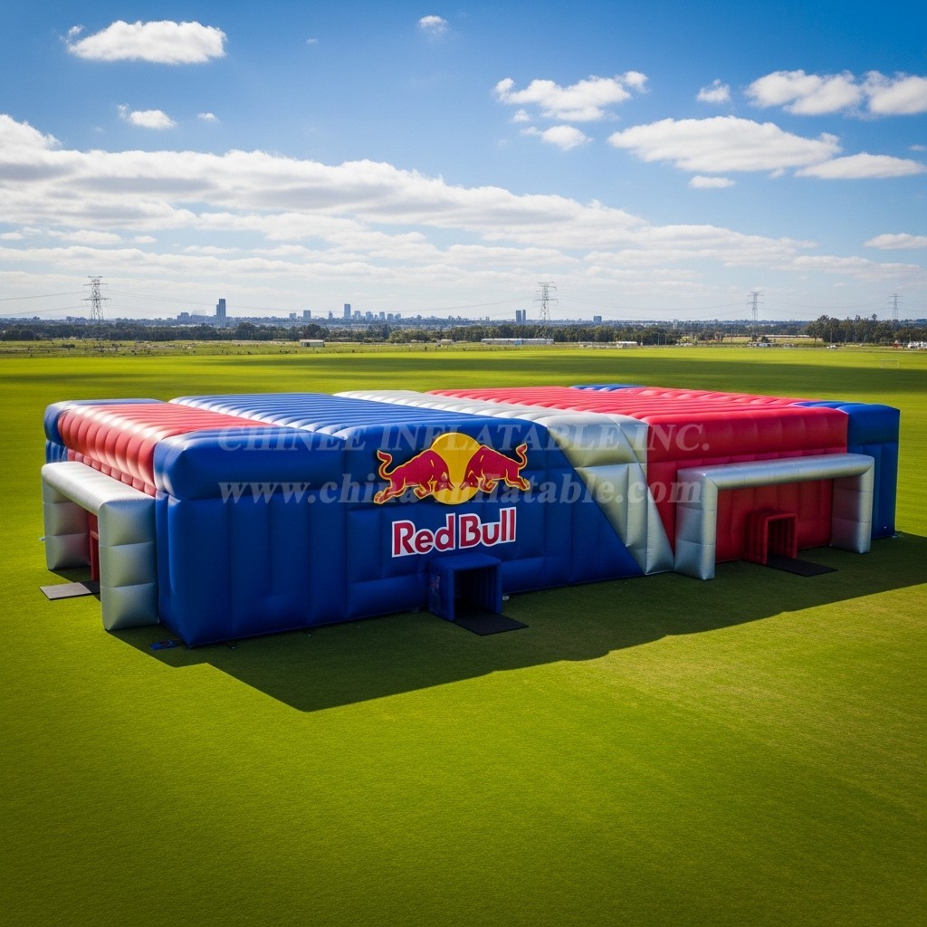 Tent1-6504 Red Blue Silver Inflatable Tent