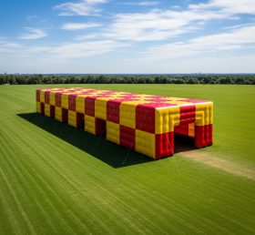 Tent1-6527 Red Yellow Inflatable Rectangular Structure