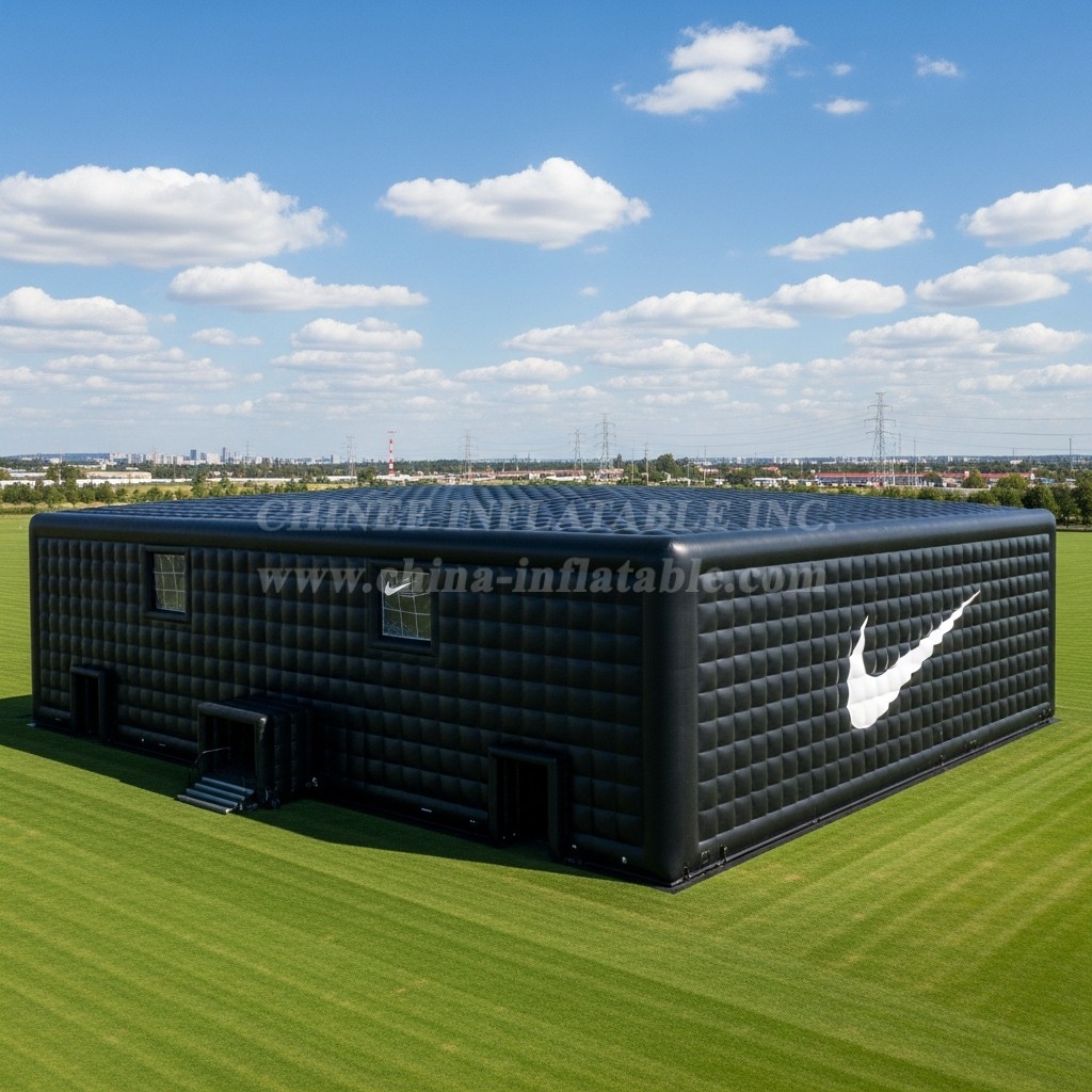 Tent1-6531 Sleek Black Inflatable Nike Pavilion