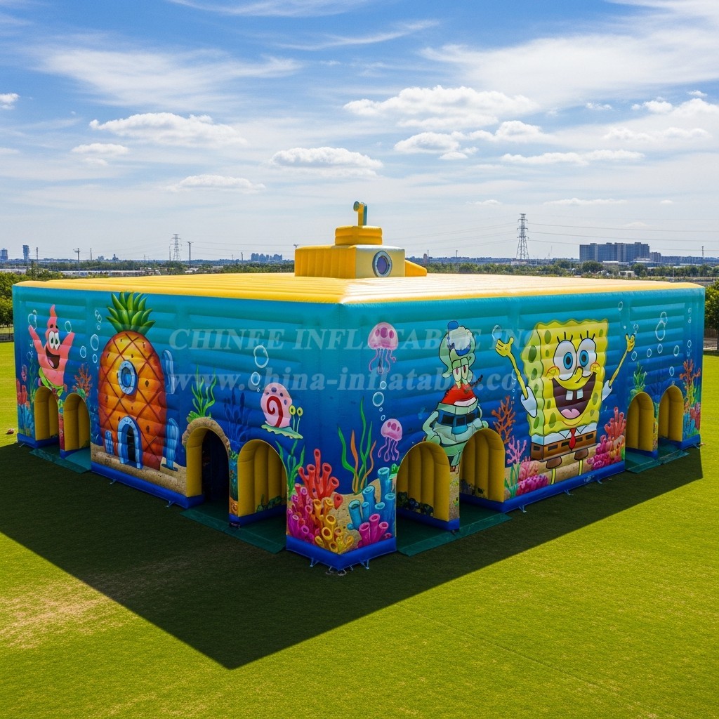Tent1-6533 SpongeBob Theme Inflatable Tent