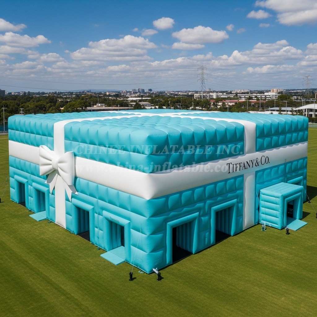 Tent1-6541 Tiffany Blue Inflatable Gift Box