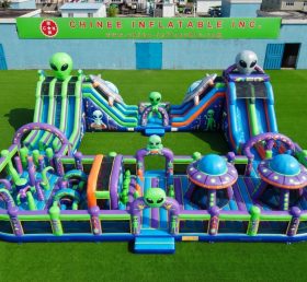 CR2-467 Alien Theme Inflatable Challenging Run