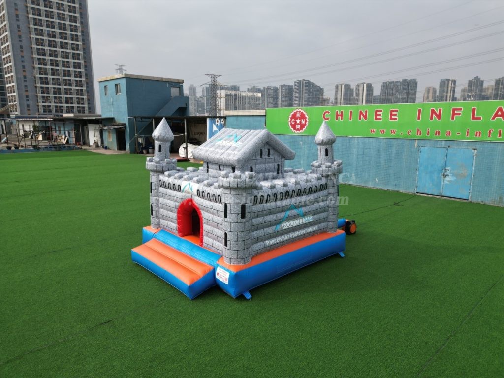 T2-8121 Gray Inflatable Castle