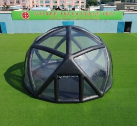 Tent1-5049A Black Spherical Structure Inflatable Bubble Tent