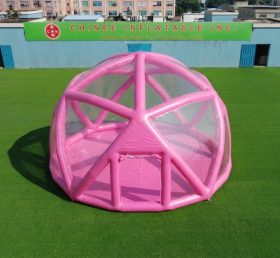 Tent1-5049K Pink Spherical Structure Inflatable Bubble Tent