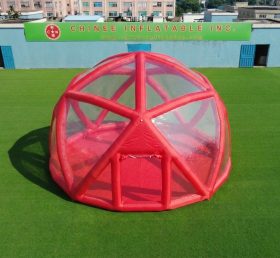Tent1-5049M Red Spherical Structure Inflatable Bubble Tent