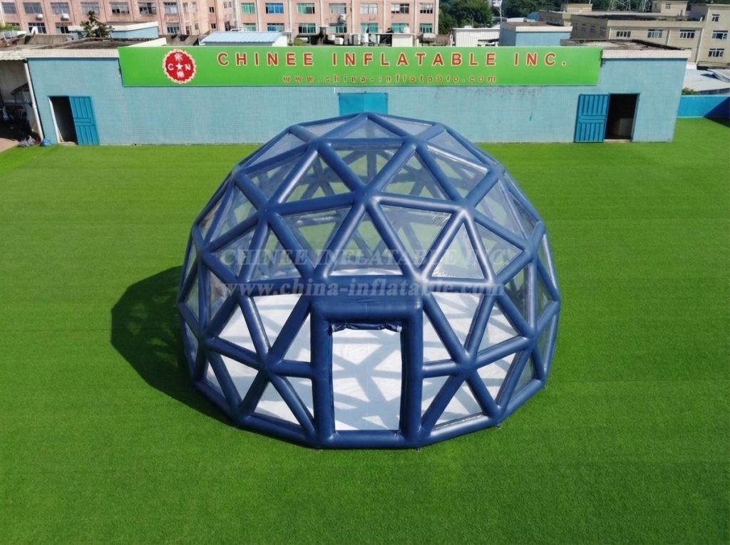 Tent1-5041C Dark Blue Spherical Structure Inflatable Bubble Tent