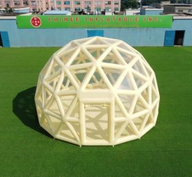 Tent1-5041J Pastel Yellow Spherical Structure Inflatable Bubble Tent