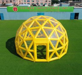 Tent1-5041O Yellow Spherical Structure Inflatable Bubble Tent