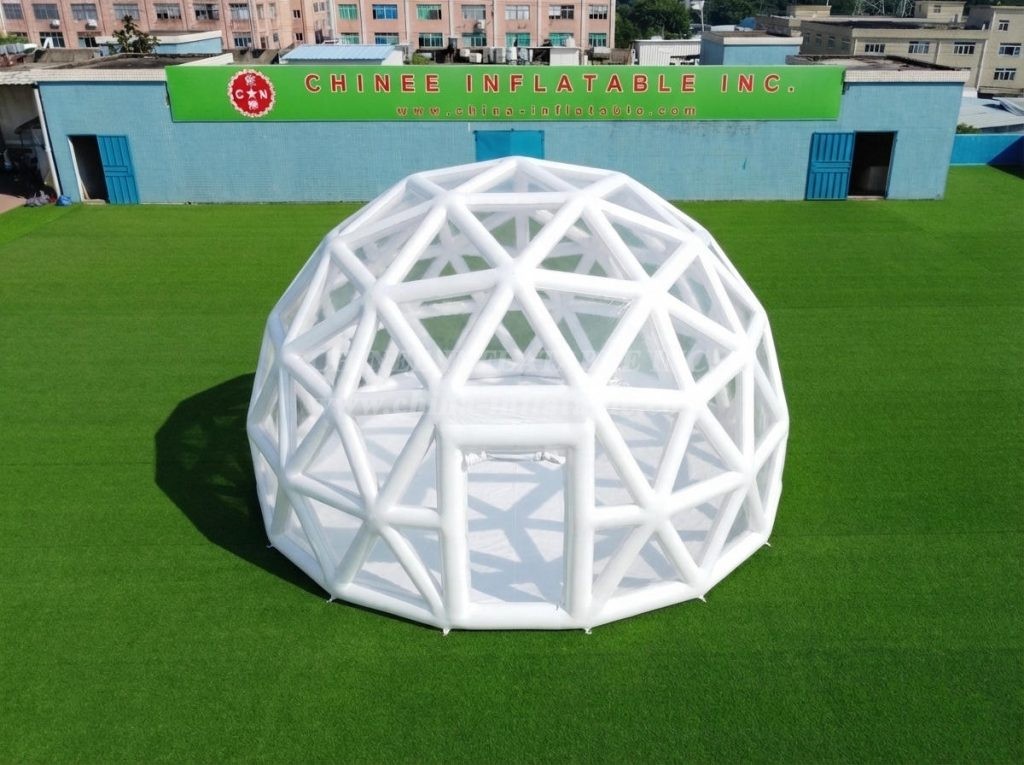 Tent1-5041 White Spherical Structure Inflatable Bubble Tent