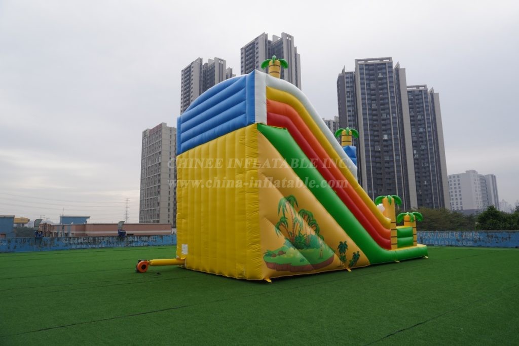 T8-7508 Dino themed Double Lane Inflatable Slide