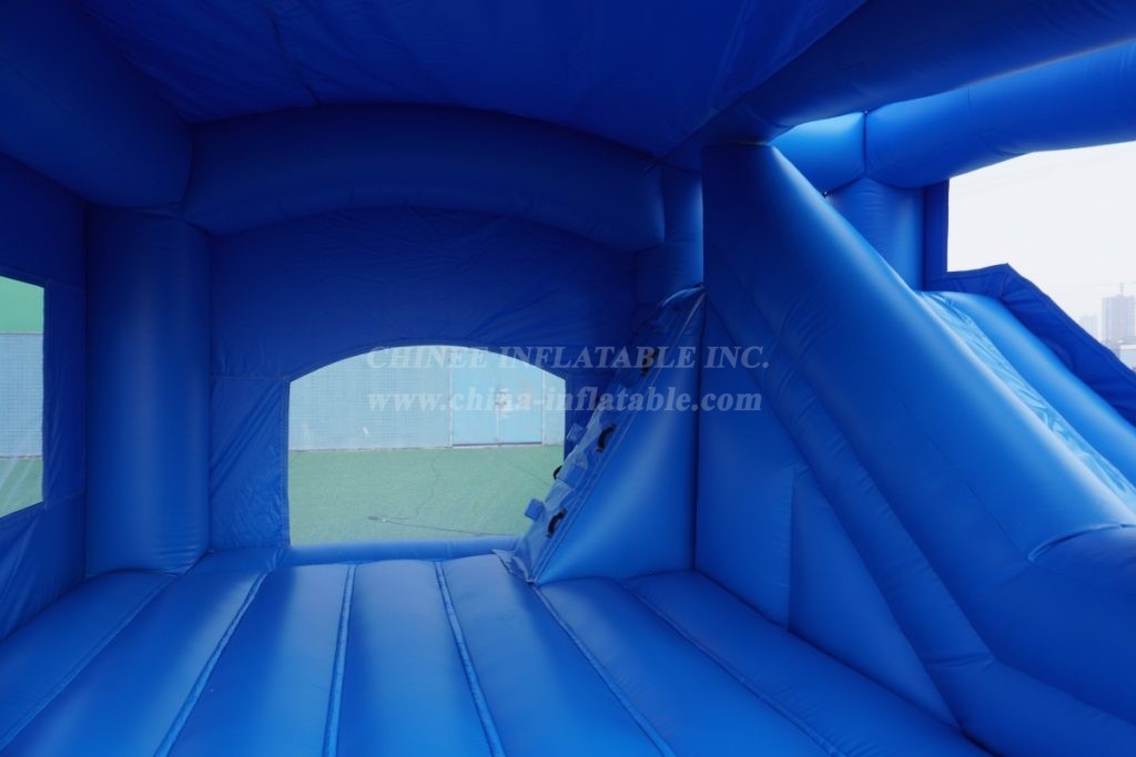 T5-001F Blue Bouncy Castle with Slide