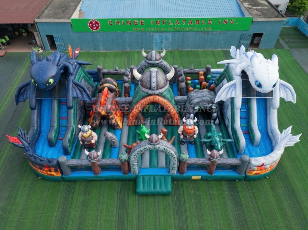 GF3-607 How to Train Your Dragon Theme Inflatable Park