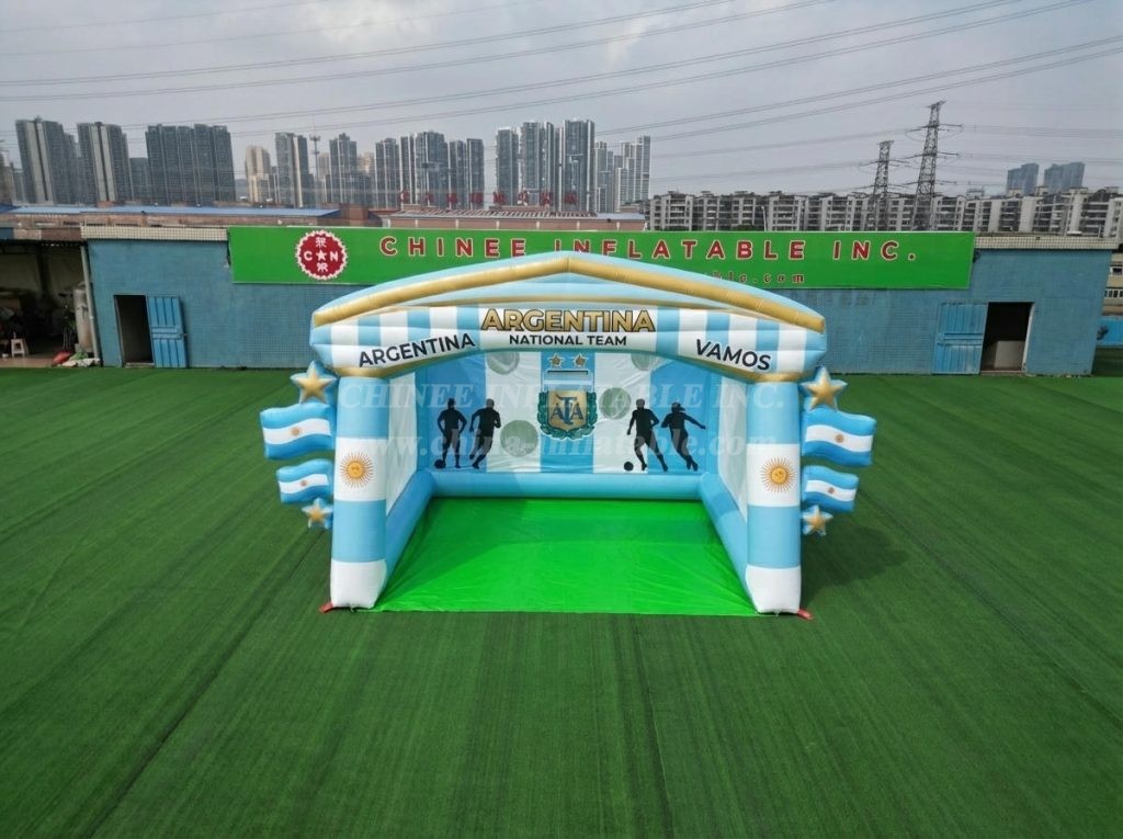 T11-7015 Argentina National Team Theme Inflatable Football Shoot Out Game