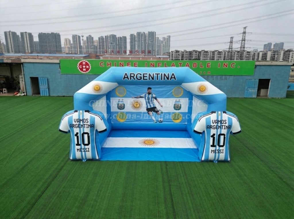 T11-7017 Argentina National Team Theme Inflatable Football Shoot Out Game